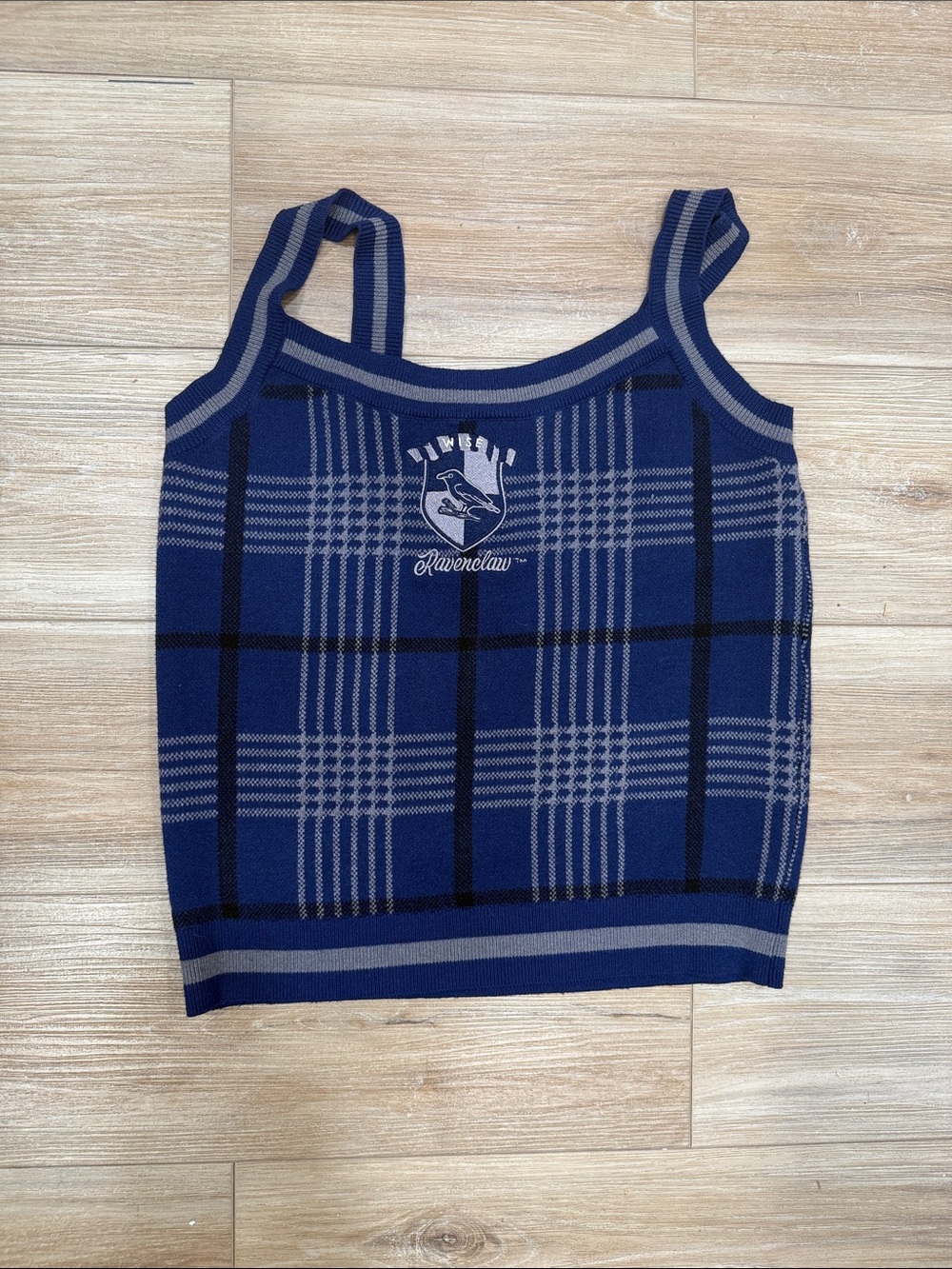 Harry Potter Ravenclaw Plaid Knit Tank Top
